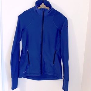 NIKE • Dri-Fit Full Zip Blue Athletic Jacket